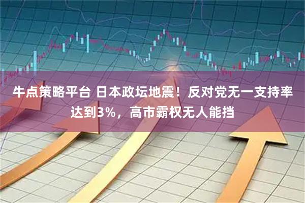 牛点策略平台 日本政坛地震！反对党无一支持率达到3%，高市霸权无人能挡